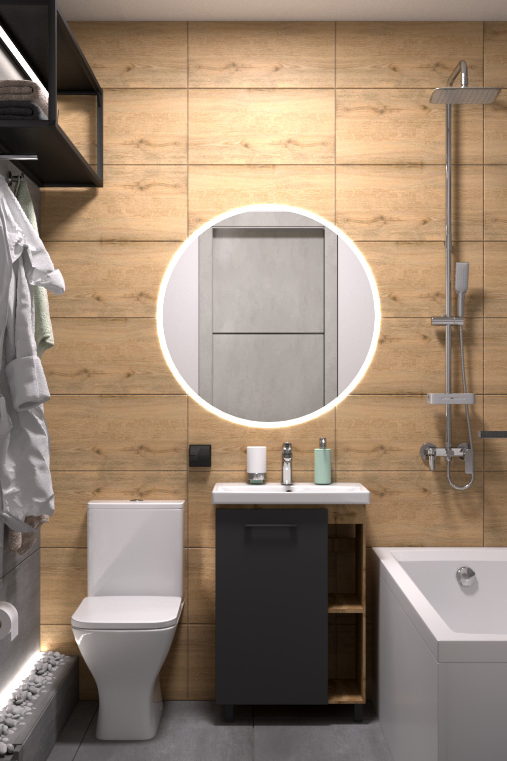 Дизайн-проект студии в стиле минимализм с элементами лофт