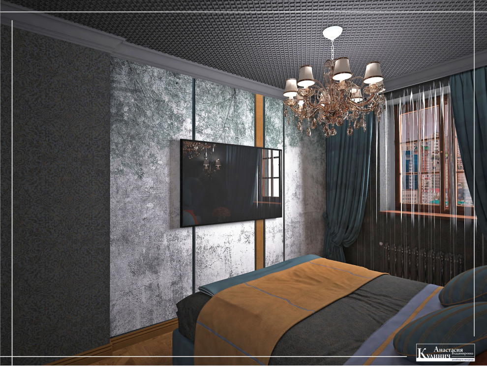 Королевская спальня, авторский микс стилей. Проект 2019г