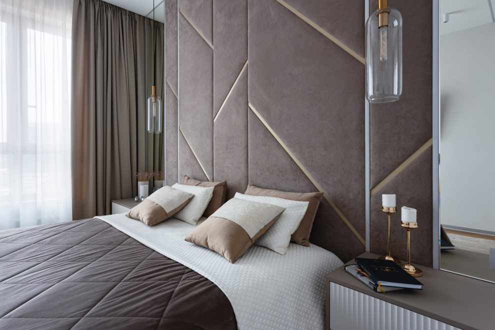 Нежная спальня в ЖК Макаровский