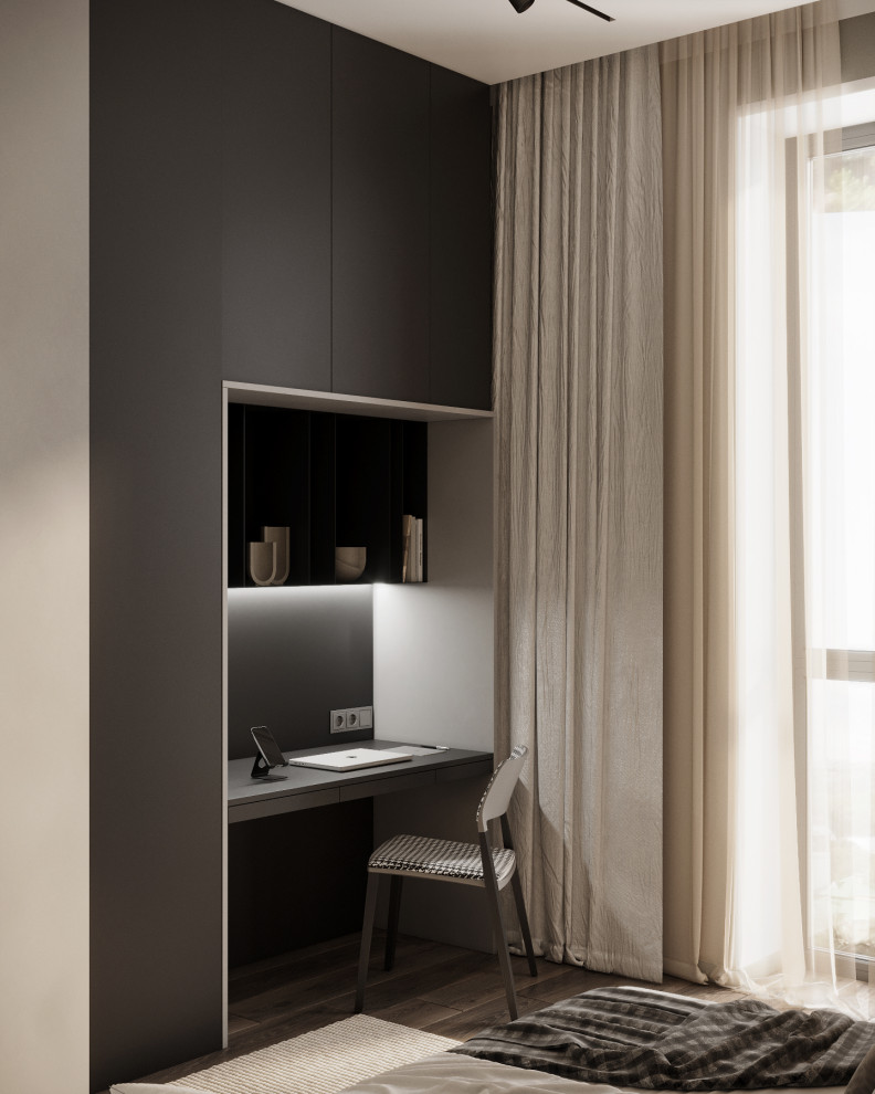 Монохромная квартира с террасой.