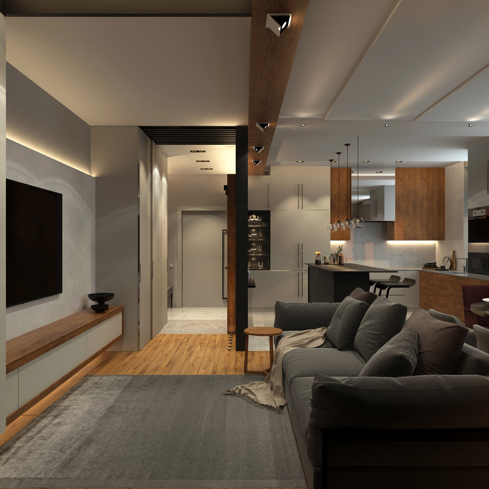 Квартира с элементами индустриального стиля