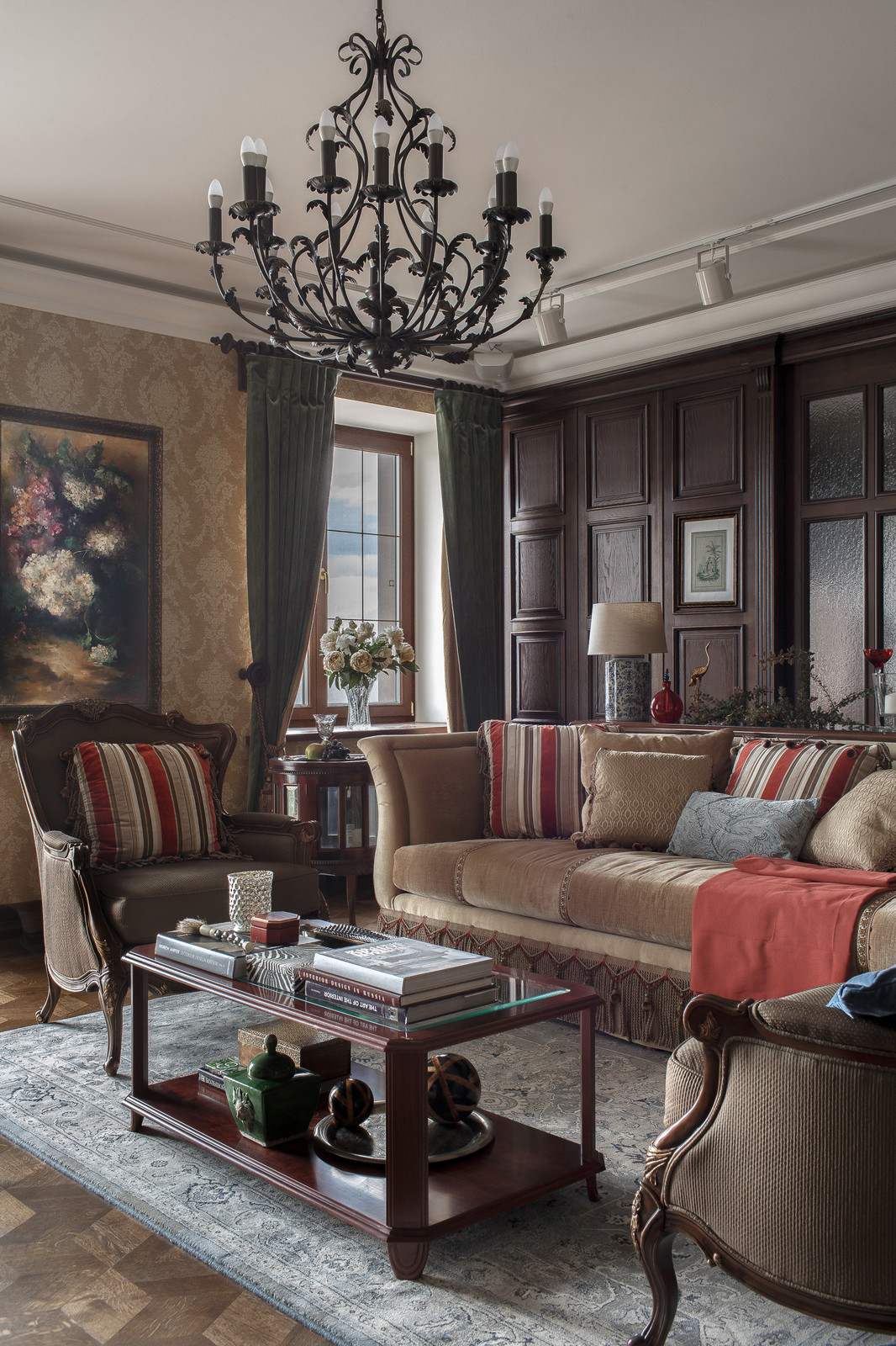 Квартира в английском стиле с колониальными акцентами