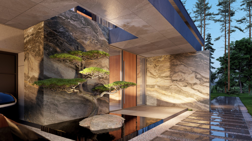 Современный дом с плоской крышей