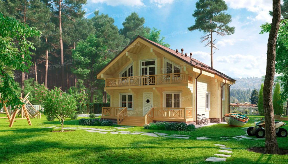 Проект дома из клееного бруса. Серия Smart. А-010