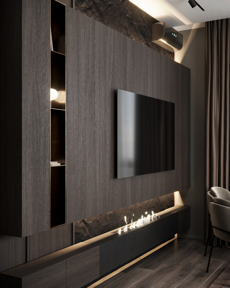 Монохромная квартира с террасой.