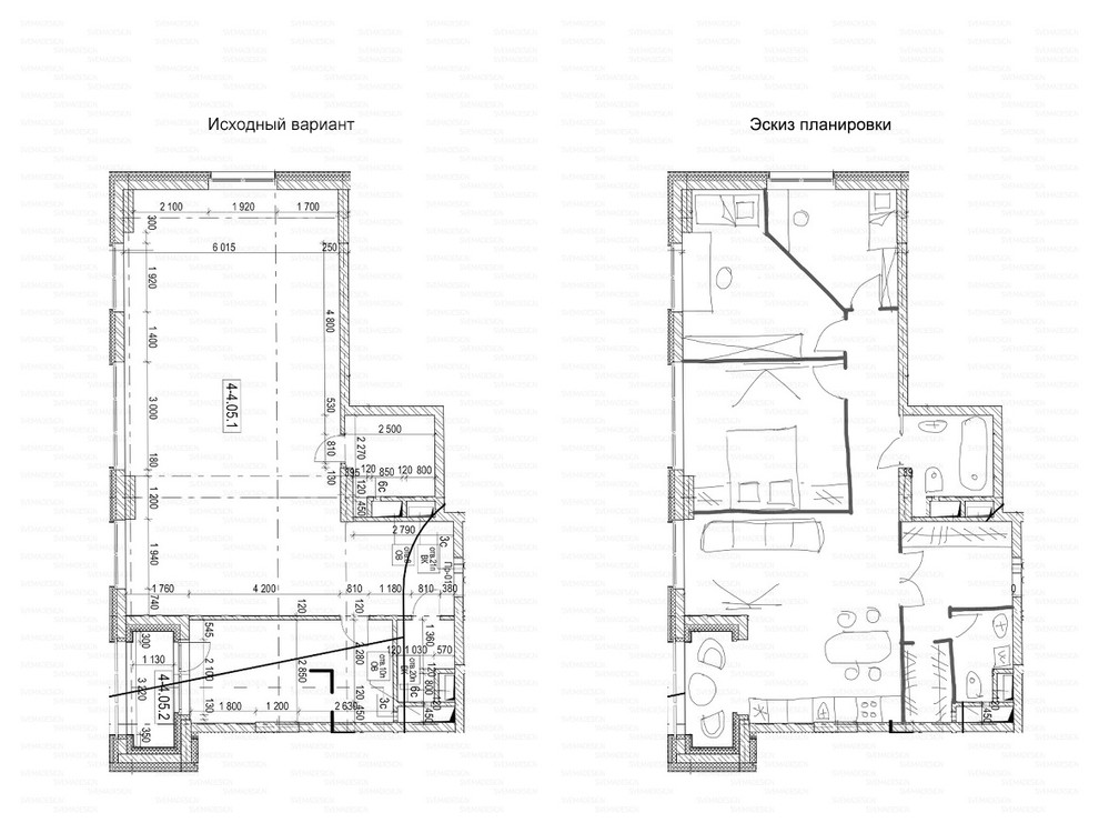 Идеи перепланировки для многокомнатных квартир
