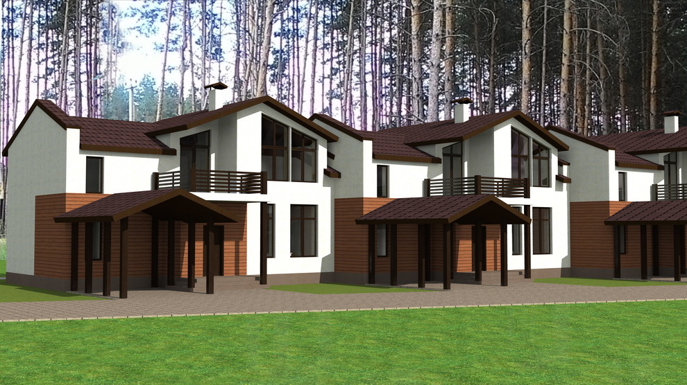 Обложка проекта: Концептуальное предложение таунхауса в пос. Ямное_№2