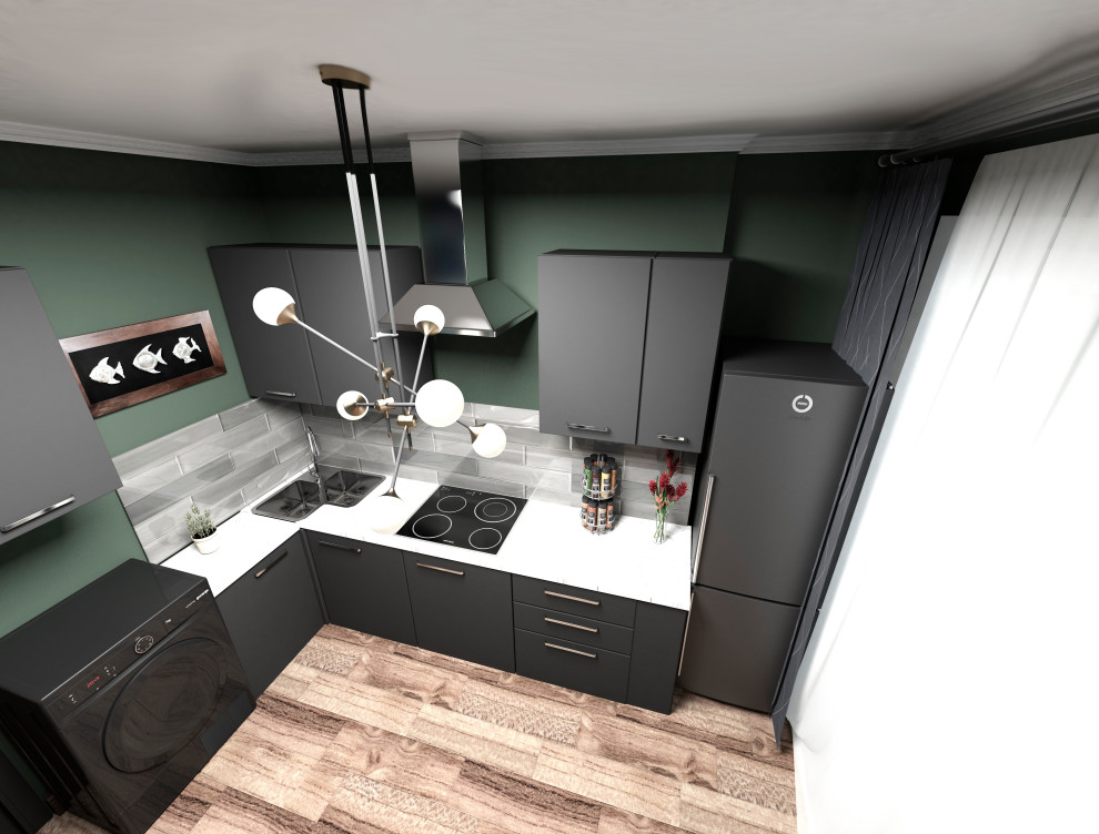 Однокомнатная квартира 34 кв.м. в трёх стилистических решениях.