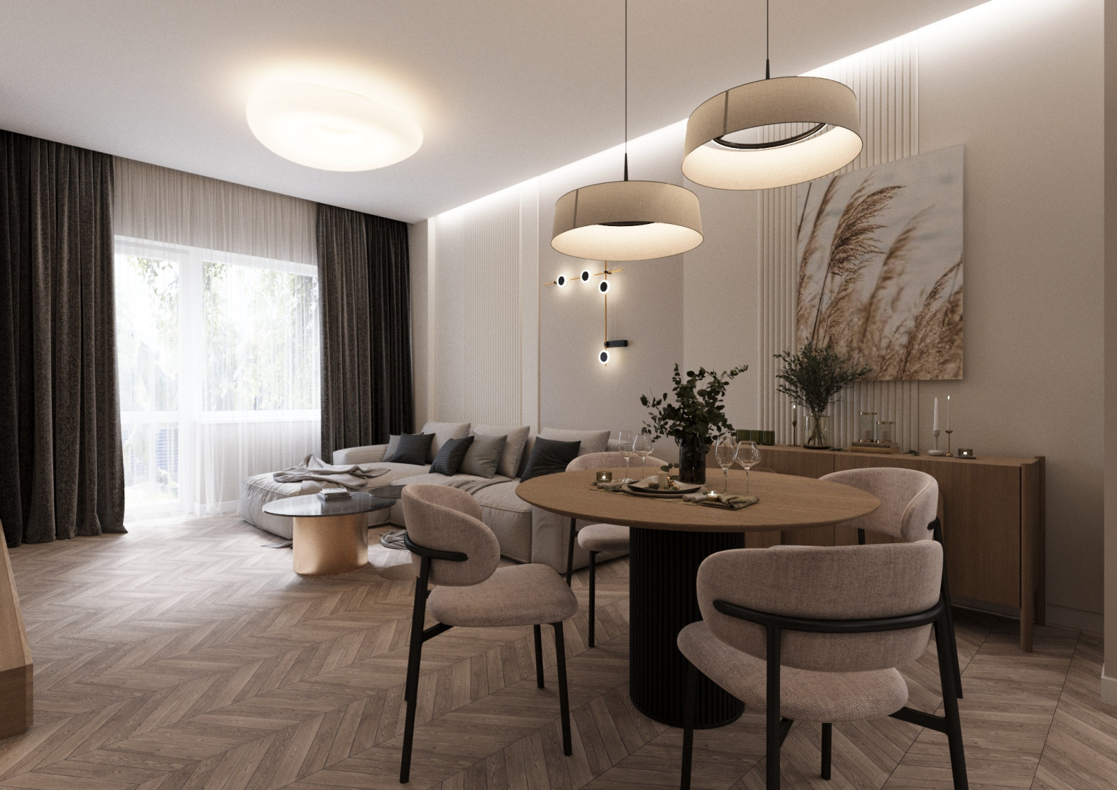 Обложка проекта: Квартира в теплых тонах