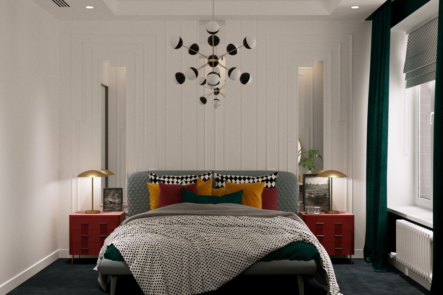 Спальня ЖК Родной город проект "Солнечное конфетти"