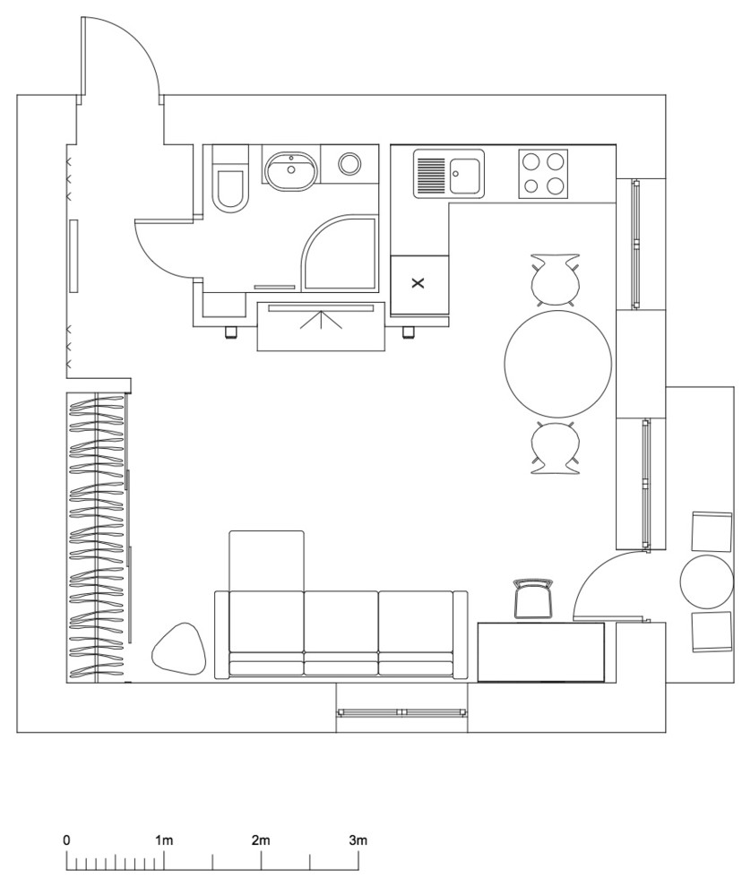 Compact Bachelor Haven in Moscow