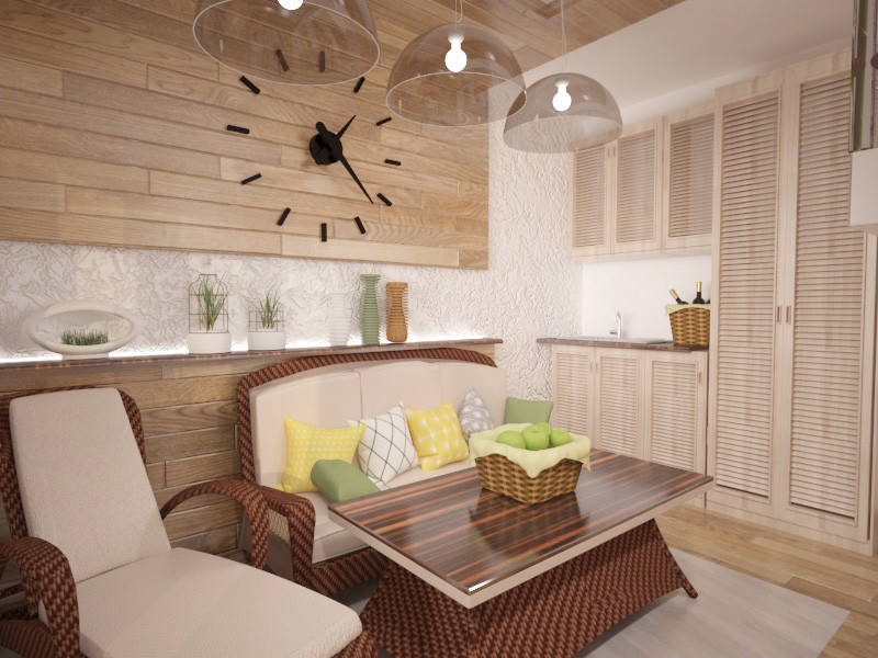 Обложка проекта: Комната отдыха в экостиле