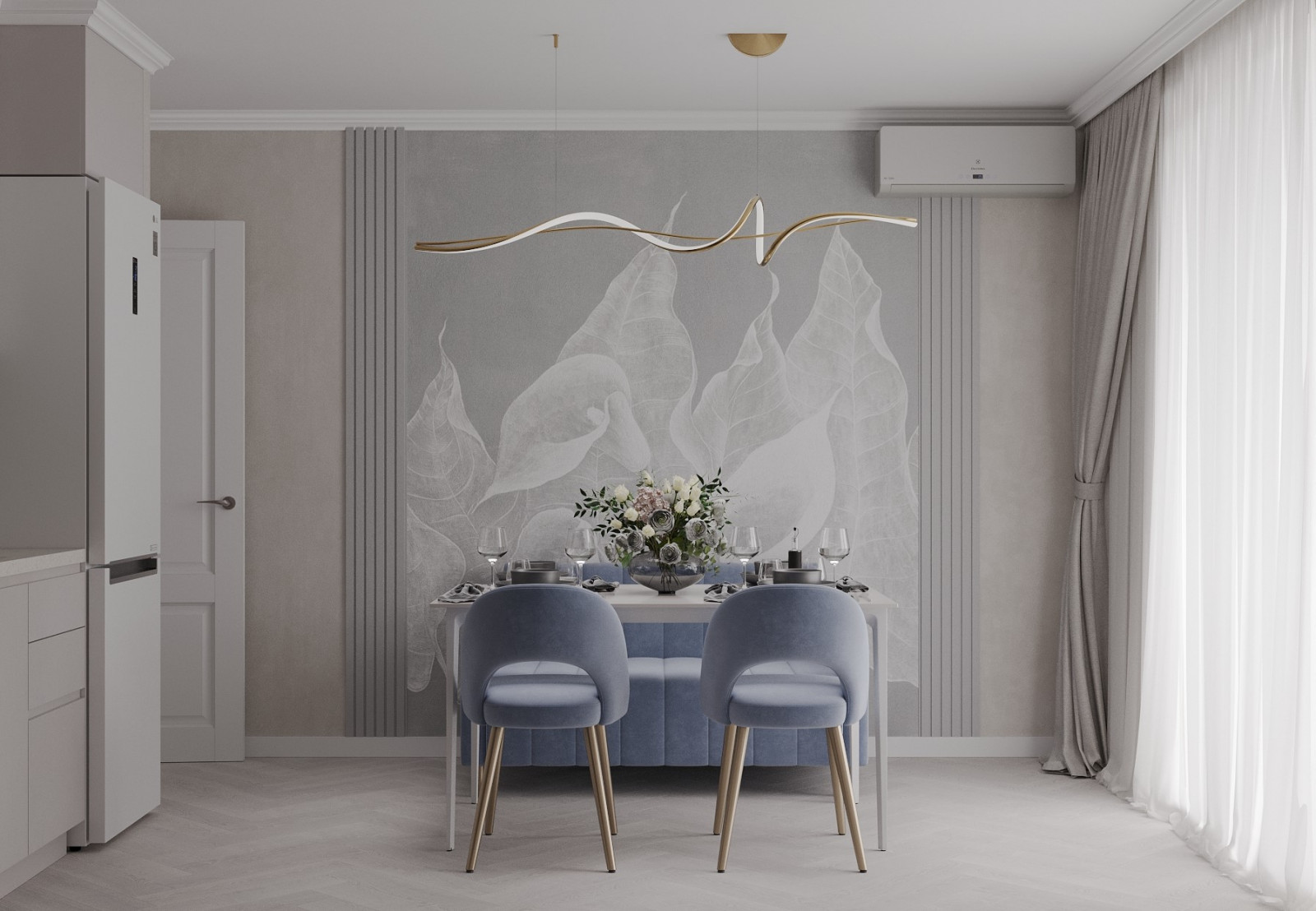 Дизайн квартиры в светлых оттенках