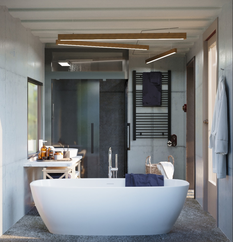 Обложка проекта: Ванная комната в лофт стиле