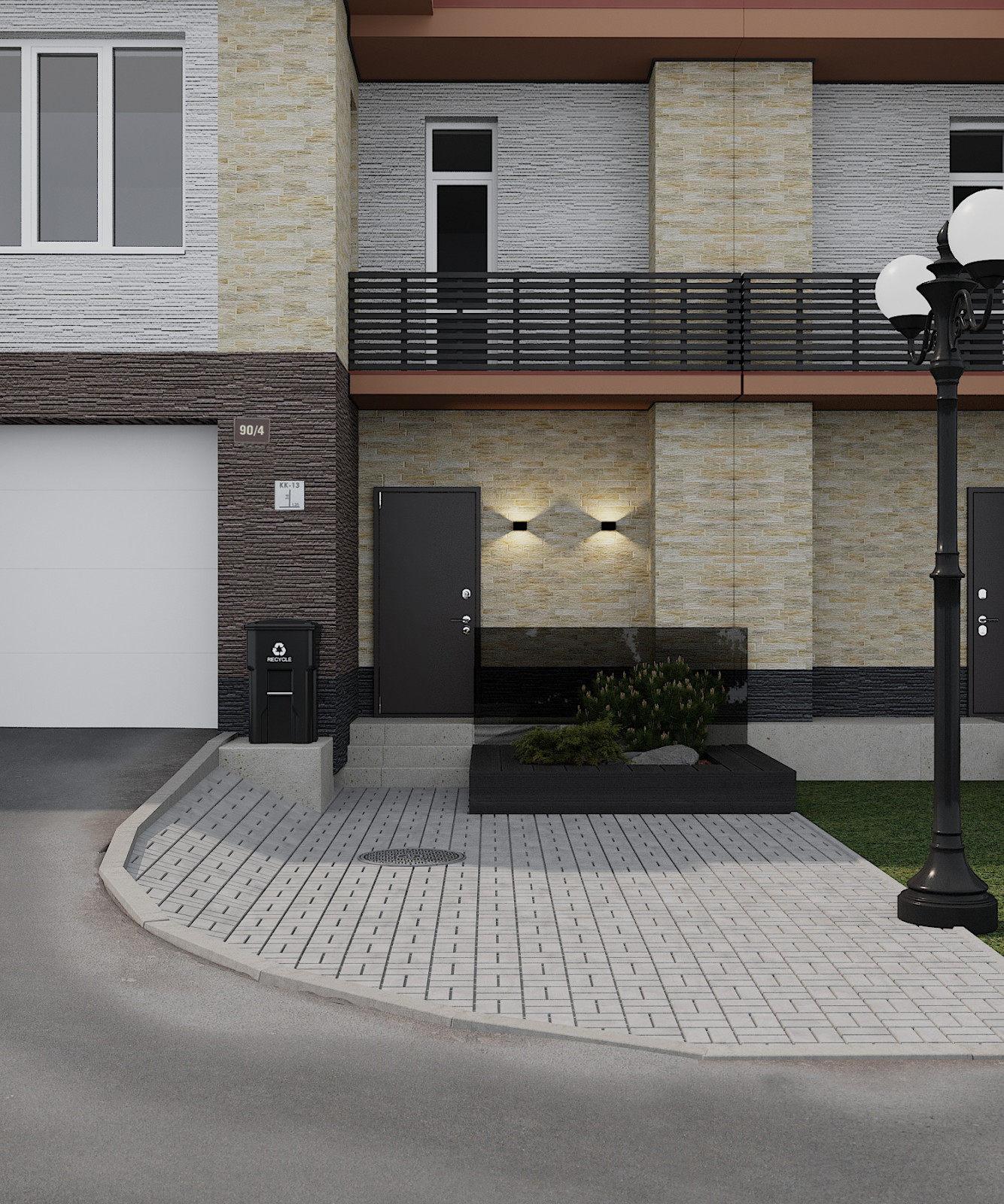 Ландшафтный дизайн у загородного дома