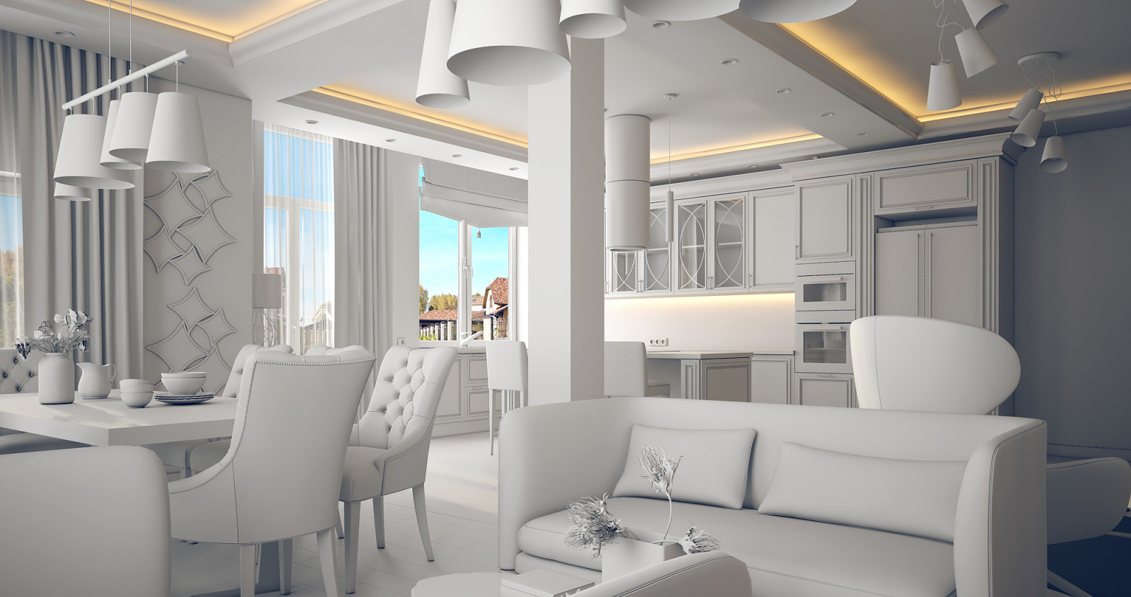 Обложка проекта: Проект освещения кухни-гостиной