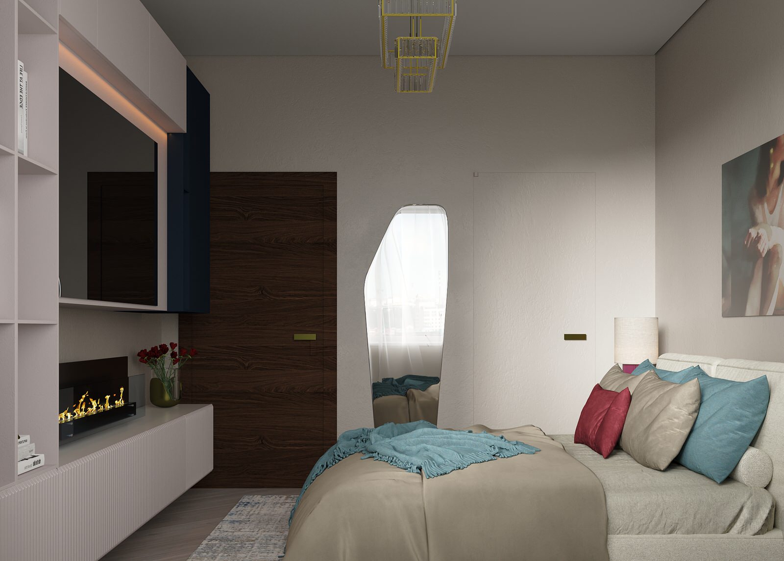Спальня в современном стиле, 20 м
