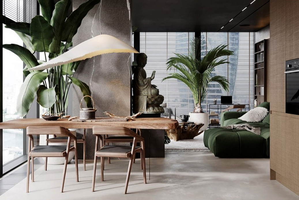 Обложка проекта: КВАРТИРА В БАЛИЙСКОМ СТИЛЕ В МОСКВА-СИТИ