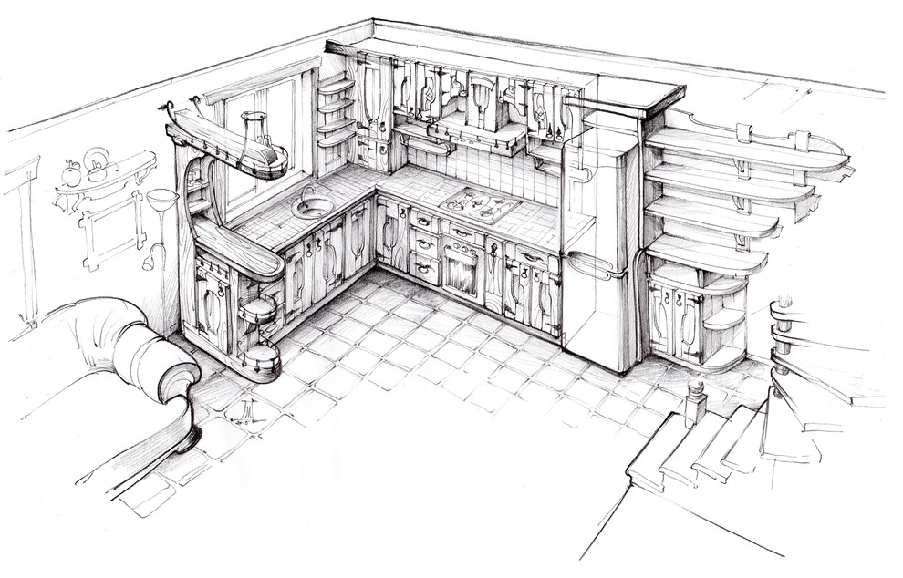 Кухня в стиле АММА