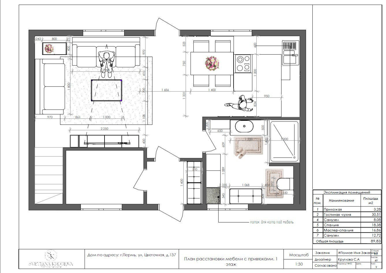 Проект-концепция дома на Цветочной