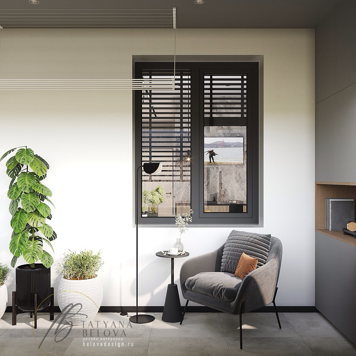 Современный стиль с элементами лофта, 80 м2