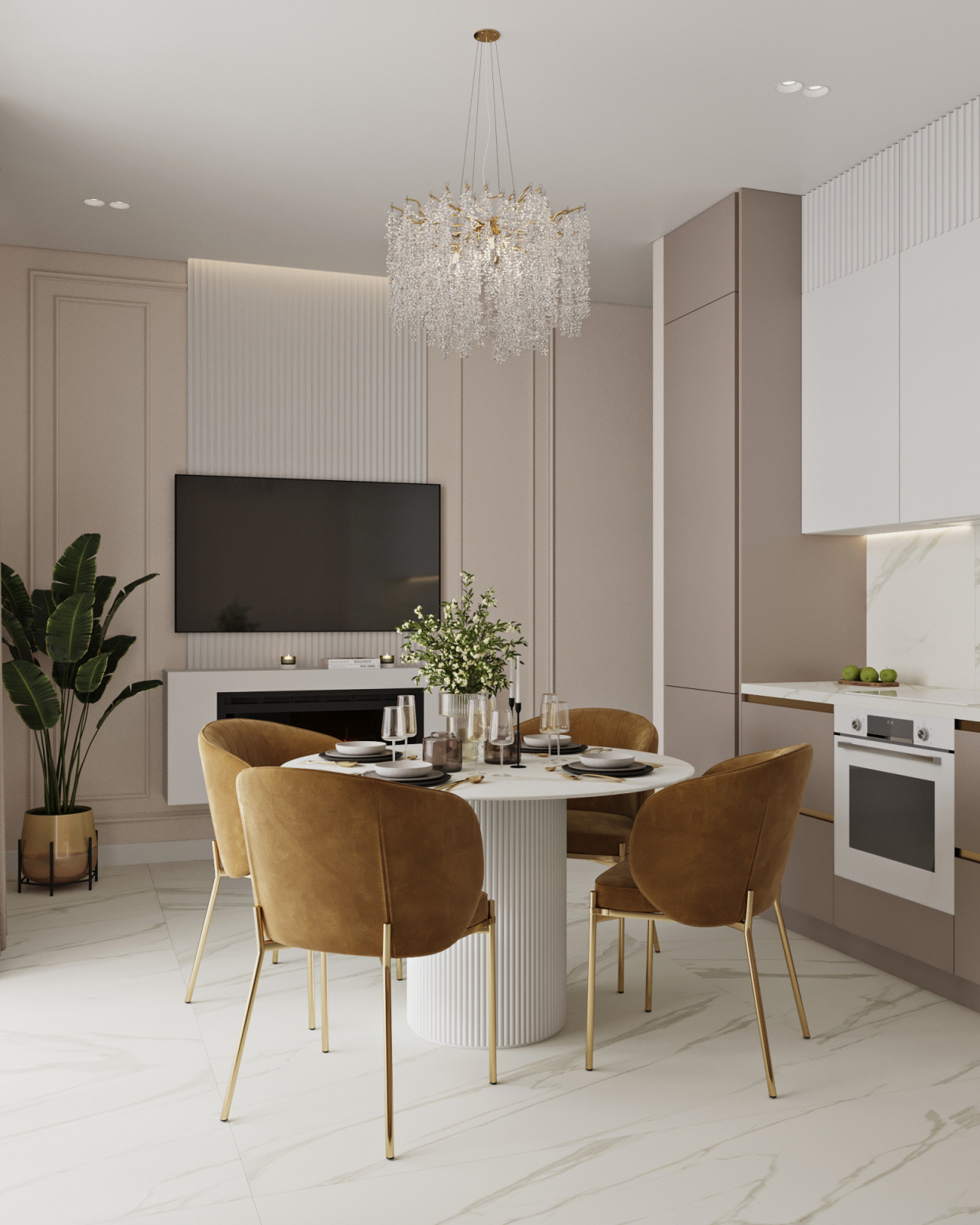 Дизайн-проект кухни-гостиной