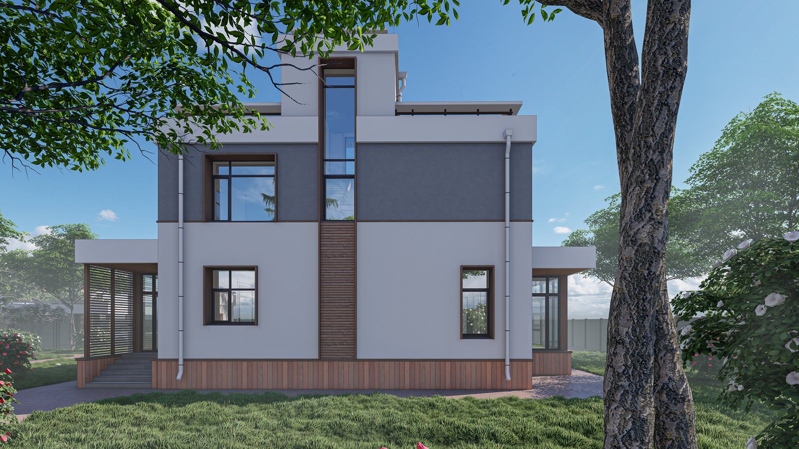 Реконструкция фасадов 2-х этажного жилого дома