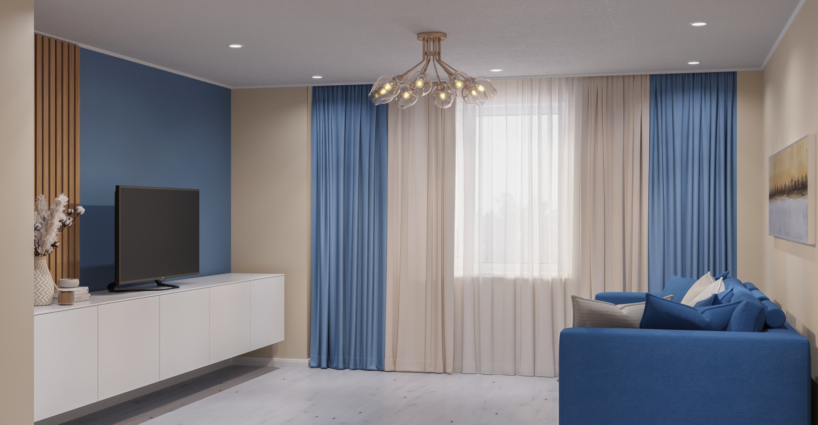 Обложка проекта: Гостиная в эко стиле