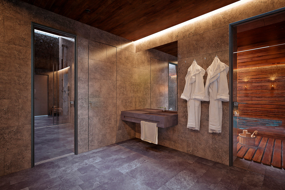 Спа-зона на цокольном этаже загородного дома - 600 кв.м