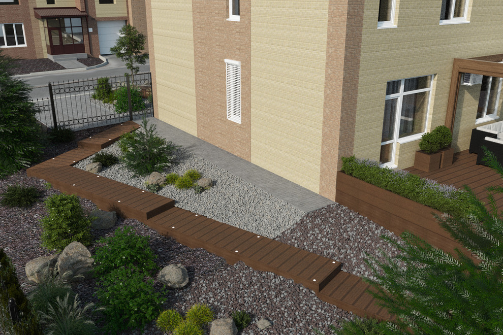 Ландшафтный дизайн придомовой территории на ул. Лазо в г. Хабаровске