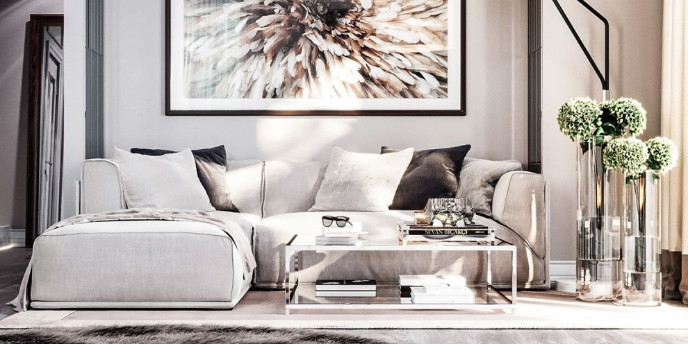 Гостиная с камином