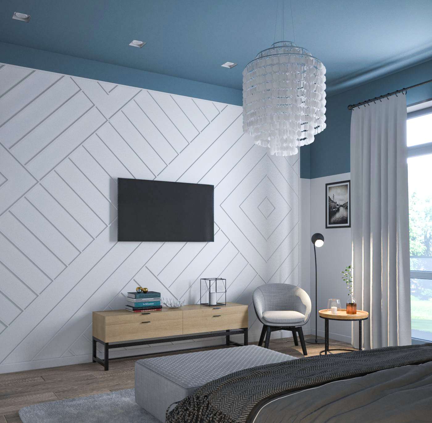 Спальня в мансарде