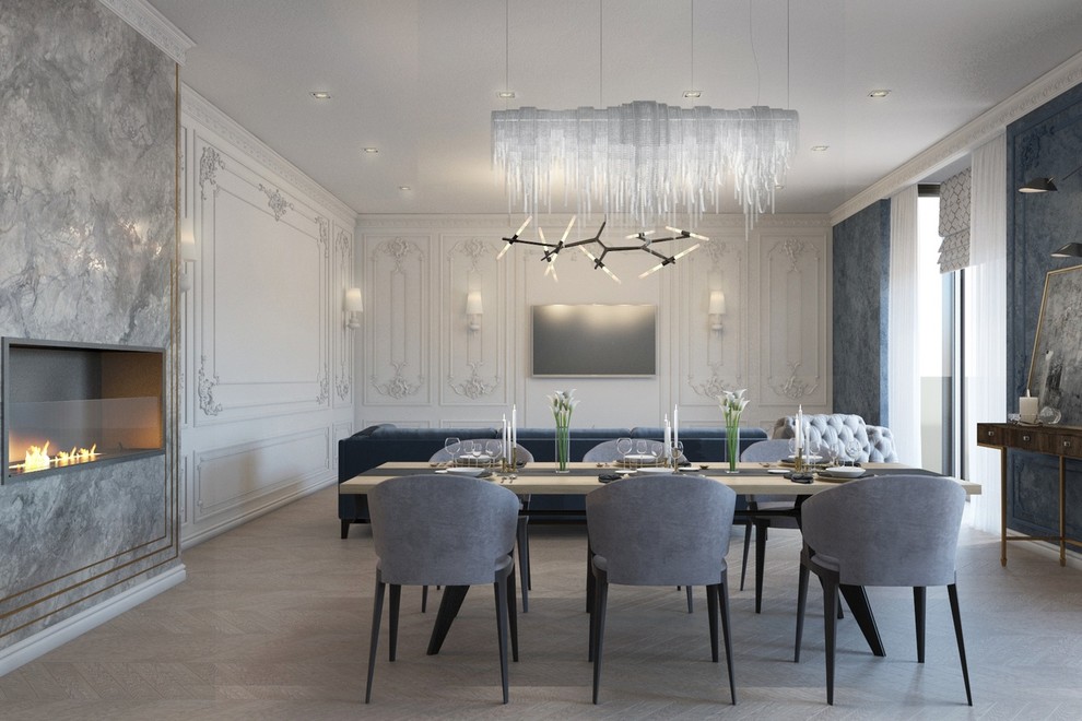 Концептуальный проект гостинной-кухни