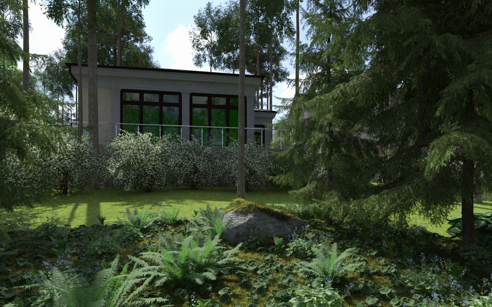 Участок с перепадом 20 м