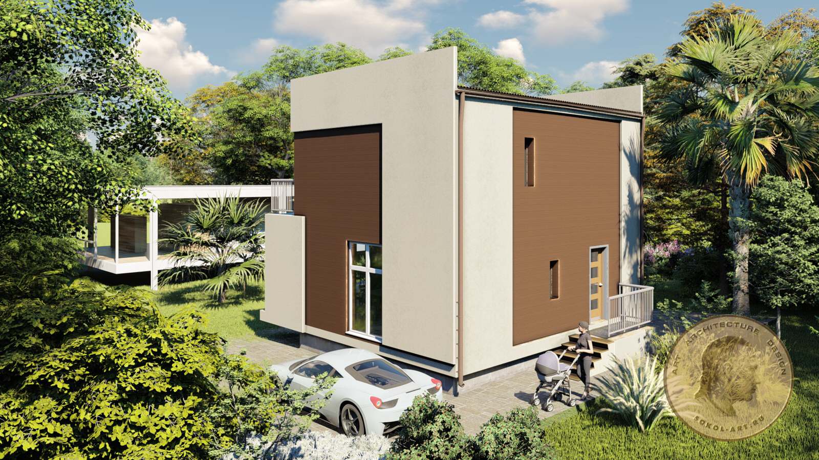 Эконом дома для Сочи (минимализм Хай-Тек)