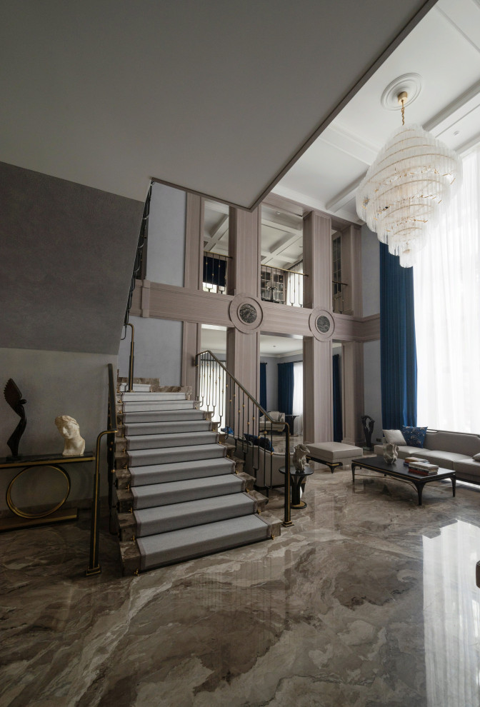 Обложка проекта: Лестничное ограждение в загородном доме в стиле ар-деко