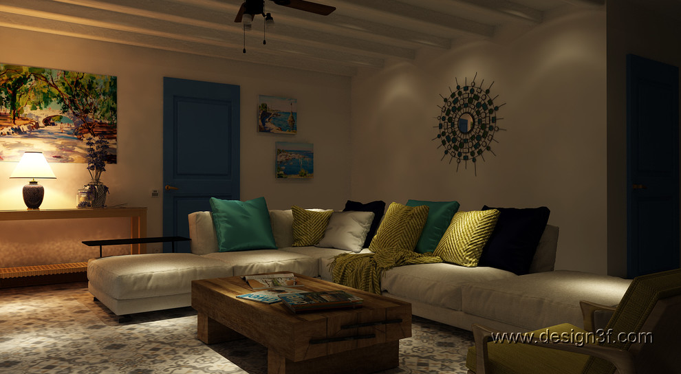 Интерьер гостиной в средиземноморском стиле