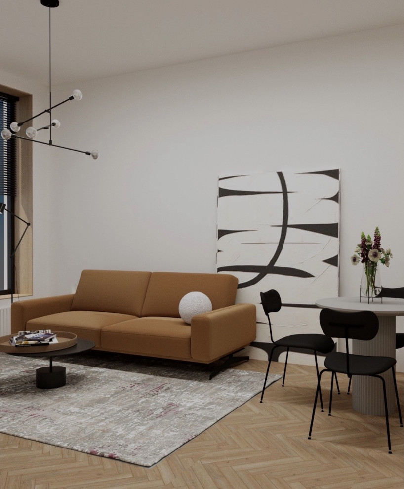 Гостиная из проекта "Блик заката" (Авторский квартал Машаров)