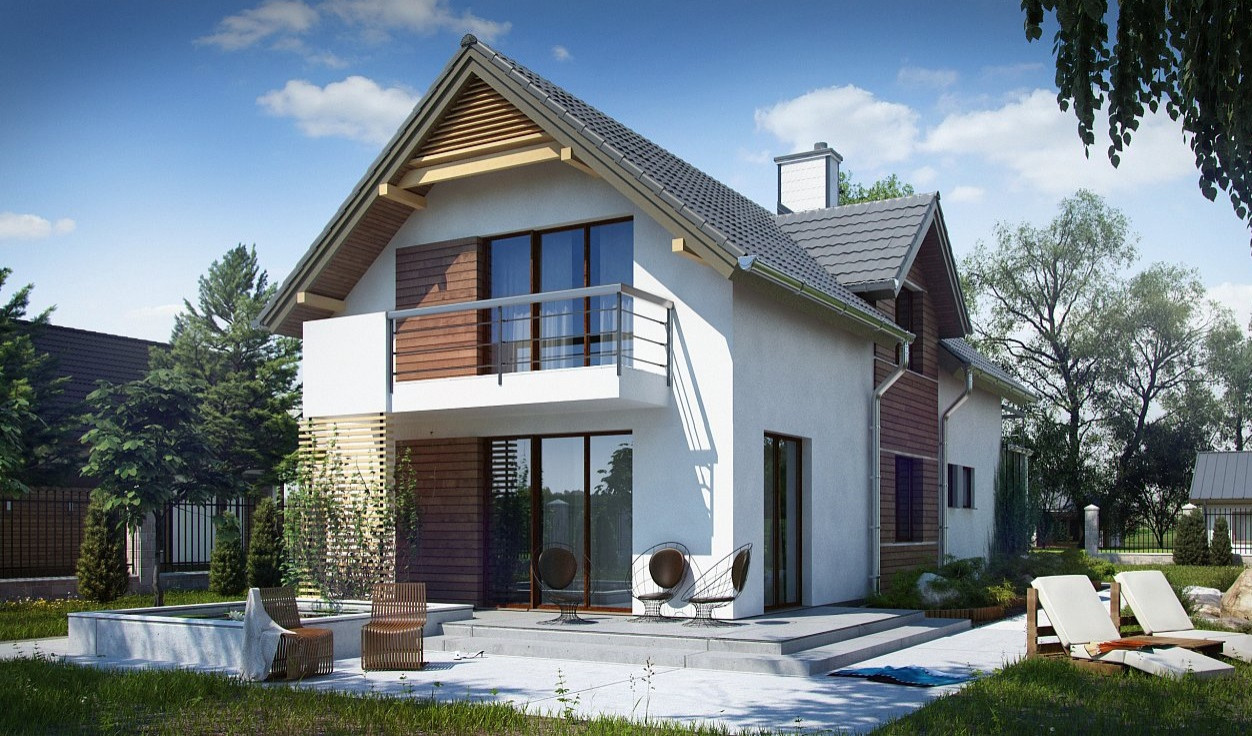 Обложка проекта: Функциональный и привлекательный дом с гаражом для узкого участка, проект Z293