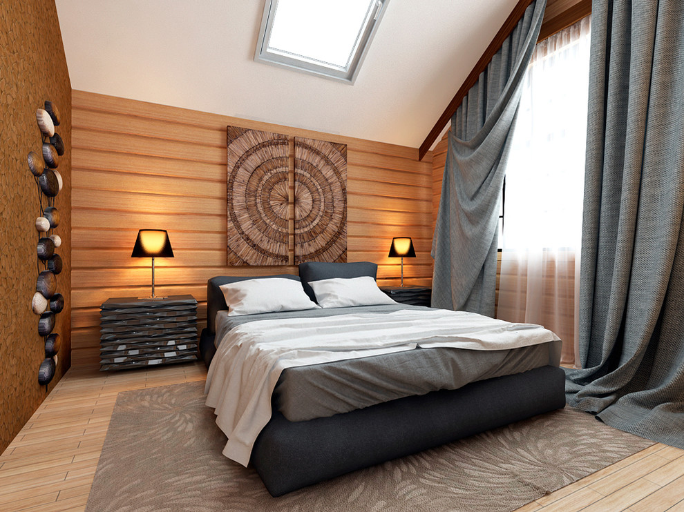 Необычное сочетание Хай-Тека и дерева в двухэтажном деревянном коттедже