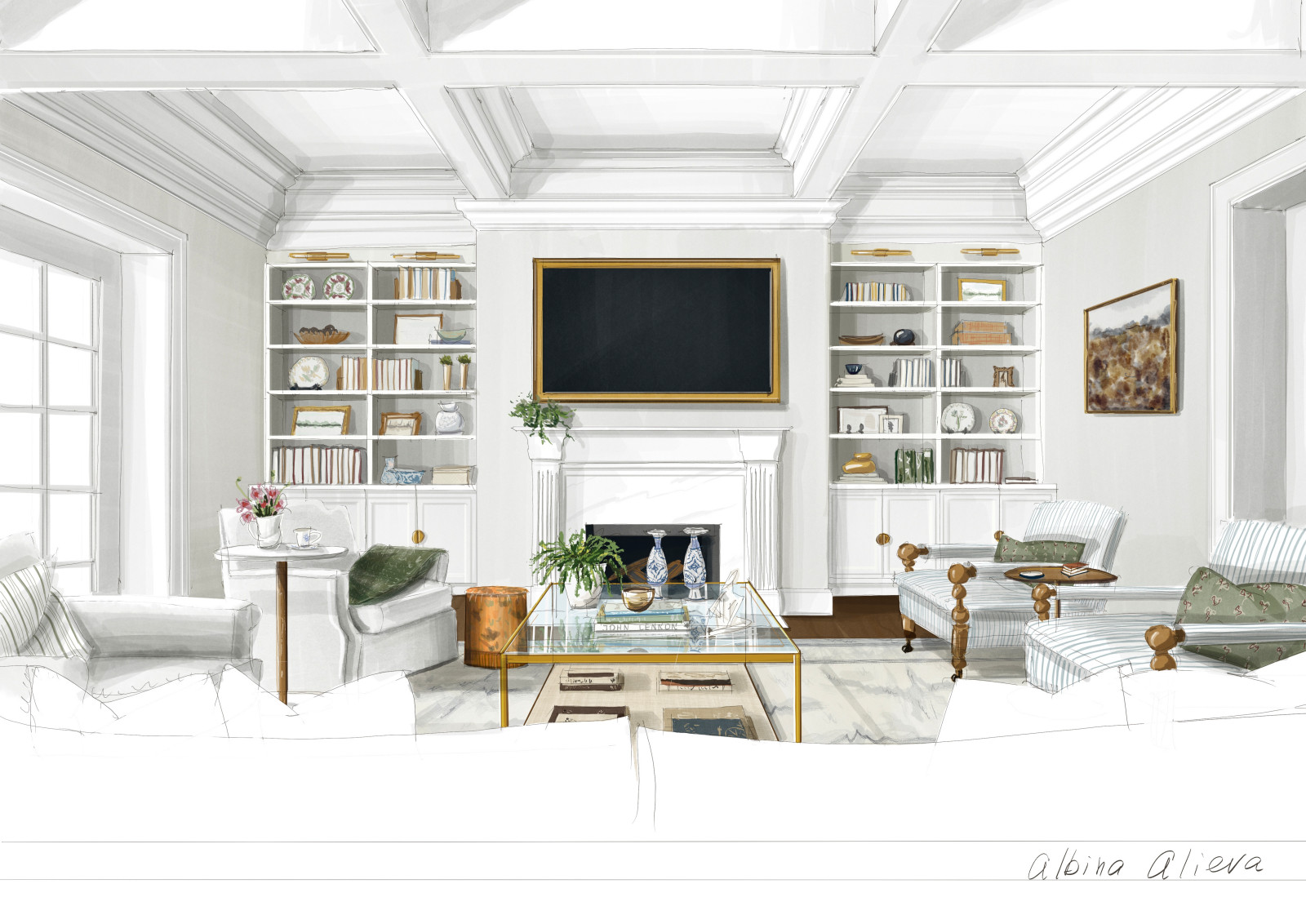 Interior Concepts – Procreate Sketches by Albina Alieva