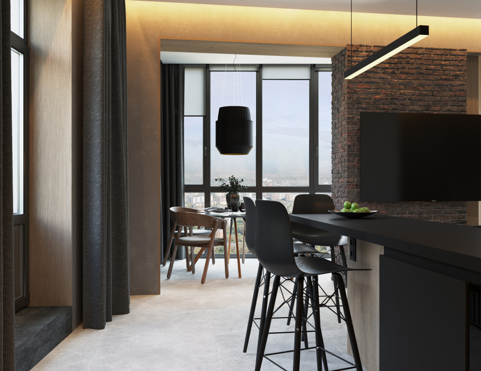 Современная квартира с видом на лес