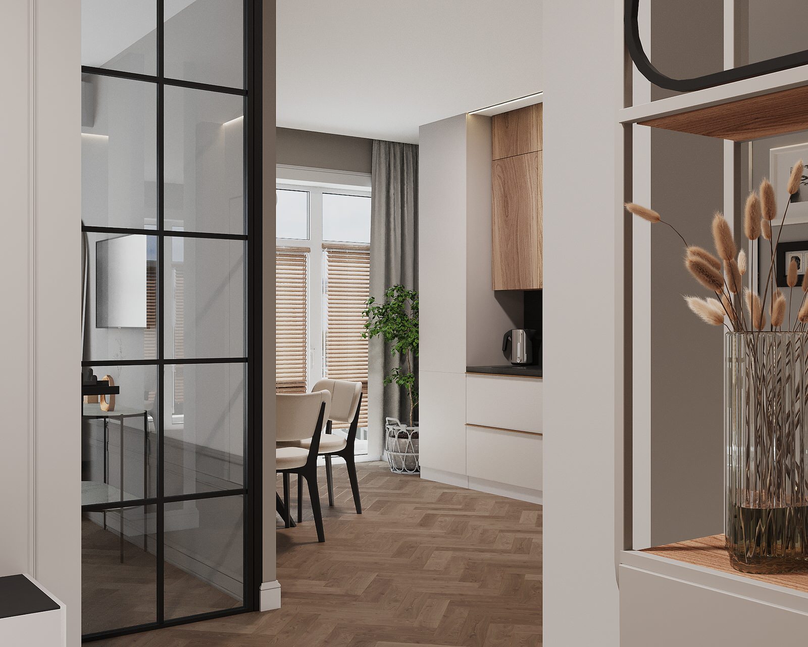 Кухня-гостиная в евродвушка