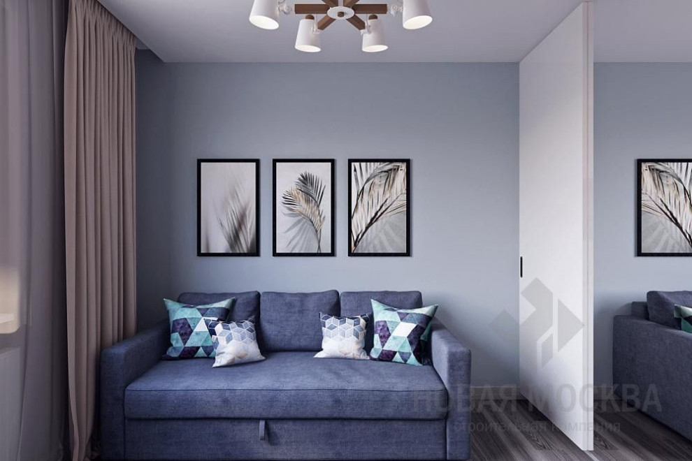 Дизайн-проект двухкомнатной квартиры 58 кв.м в ЖК «Лучи»