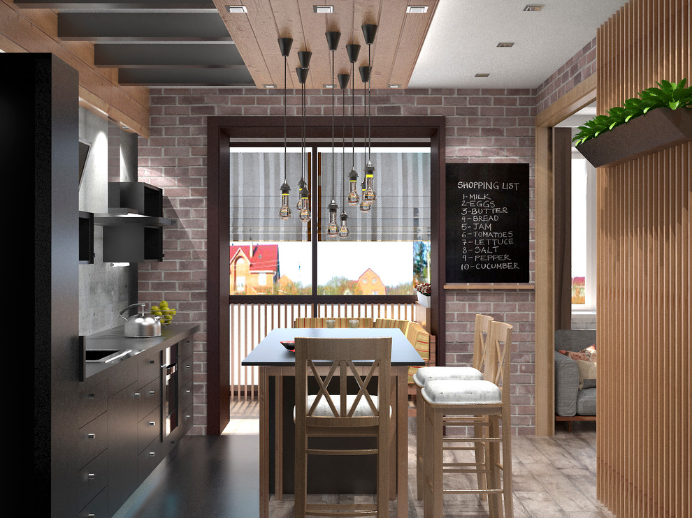 Обложка проекта: Квартира-студия в стиле Лофт ( с элементами Фьюжн)