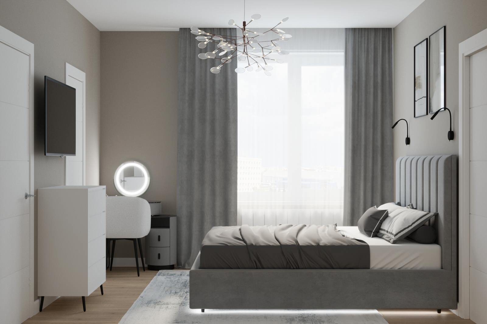 Трехкомнатная квартира в СПб, ЖК "Svetlana Park"