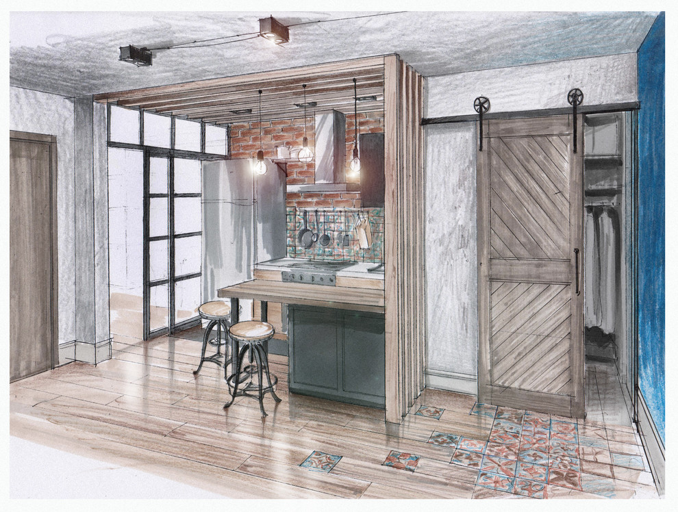 прихожая-кухня