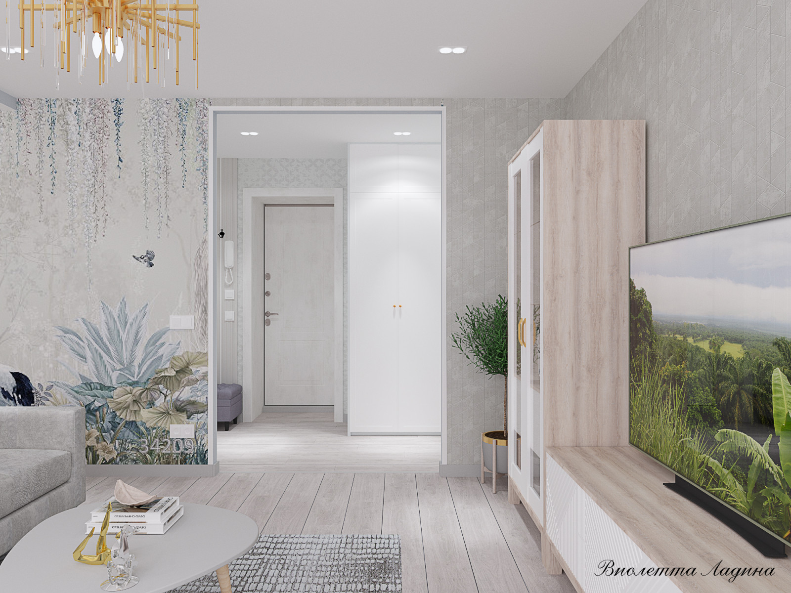 Квартира  в светлых тонах.. Двушка.