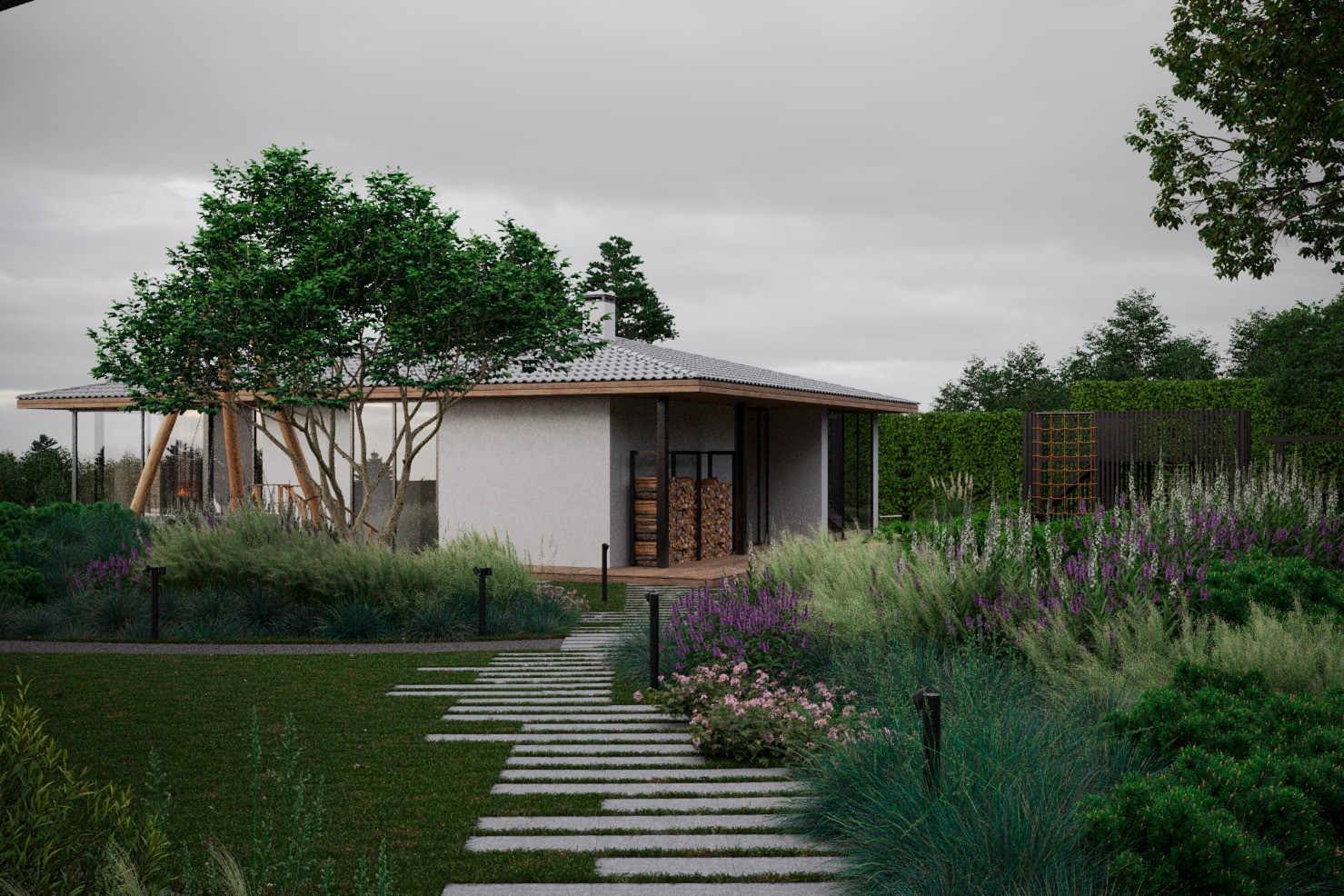 Сад на высоком берегу