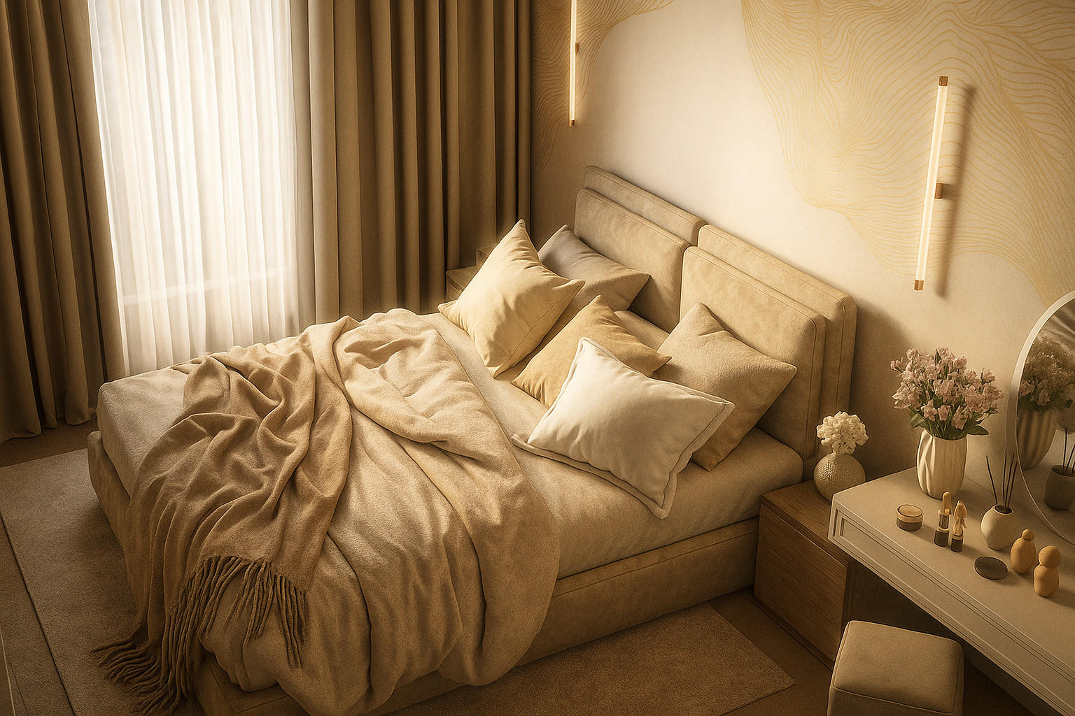Обложка проекта: Спальня в стиле taupe
